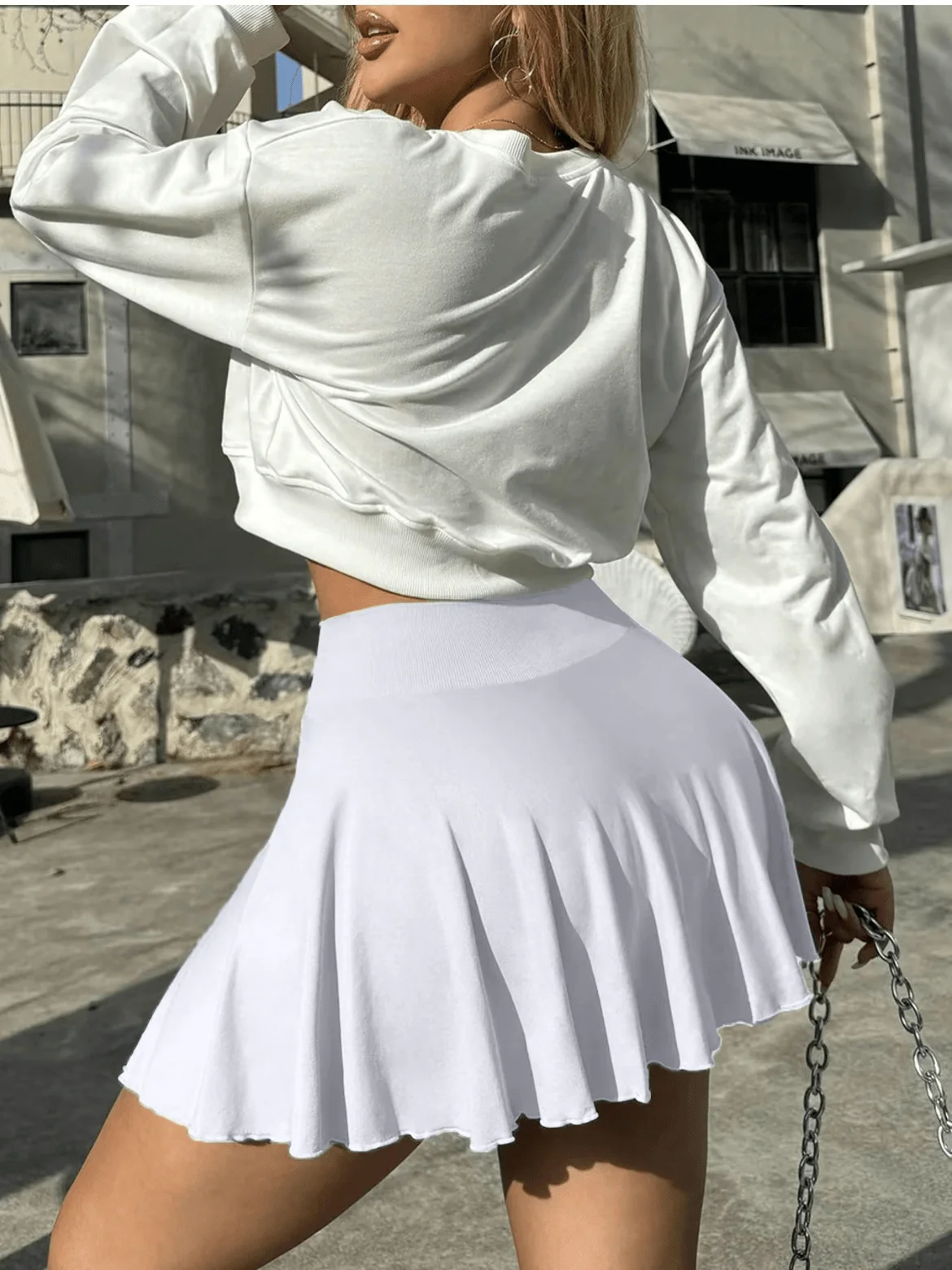 Women's Plain-Colored High-Waisted Tennis Skirt With Built-In Pockets, Featuring Quick-Dry, Comfortable, High-Waisted Design With A Hip-Lifting Feature To Prevent Exposure, Suitable For Gym Workouts And Outdoor Sports, A Four-Season Sports Skirt For Women
Women's Plain-Colored High-Waisted Tennis Skirt With Built-In Pockets, Featuring Quick-Dry, Comfortable, High-Waisted Design With A Hip-Lifting Feature To Prevent Exposure, Suitable For Gym Workouts And Outdoor Sports, A Four-Season Sports Skirt For Women
