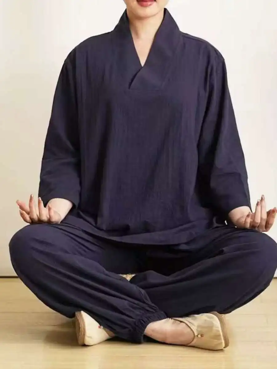 Men's Cotton Linen Yoga Meditation Suit Seven-Foot Sleeve Summer New Style Large Size Hanfu Male Female Set Comfortable T-Shirt
Men's Cotton Linen Yoga Meditation Suit Seven-Foot Sleeve Summer New Style Large Size Hanfu Male Female Set Comfortable T-Shirt