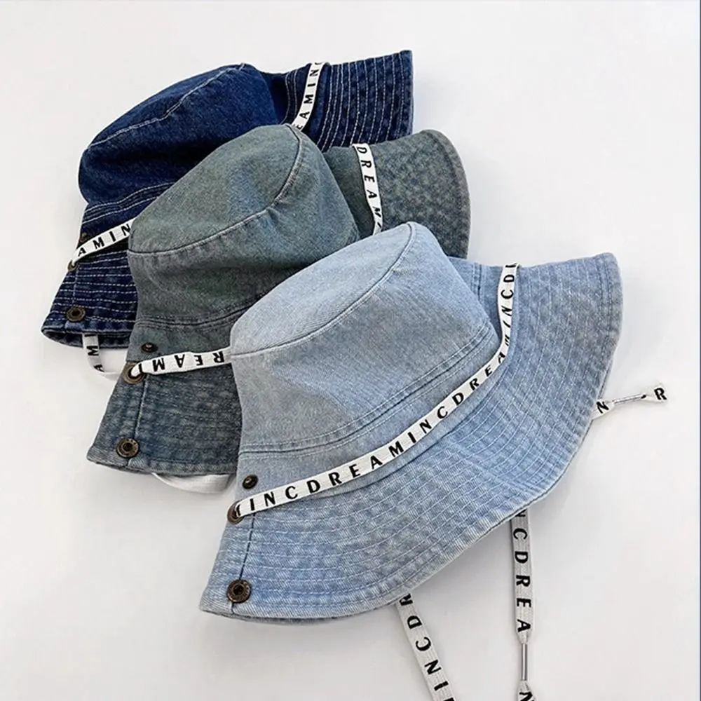 Retro Big Brimmed Denim Bucket Hat Letter With Tie Belt Jeans Fisherman Hat Korean Style UV Protection Sunscreen Hat Travel
Retro Big Brimmed Denim Bucket Hat Letter With Tie Belt Jeans Fisherman Hat Korean Style UV Protection Sunscreen Hat Travel