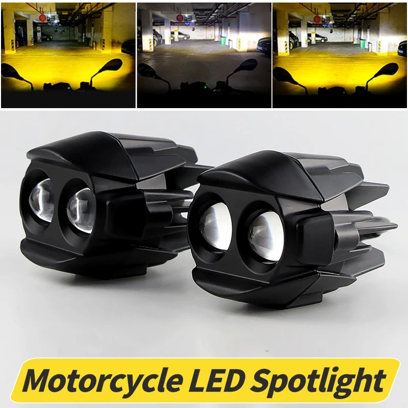 Motorcycle Fog Lights 60W 18000LM LED Driving Spotlight Auxiliary with Amber White Dual Color Offroad Aux Light For BMW R1200GS
Motorcycle Fog Lights 60W 18000LM LED Driving Spotlight Auxiliary with Amber White Dual Color Offroad Aux Light For BMW R1200GS