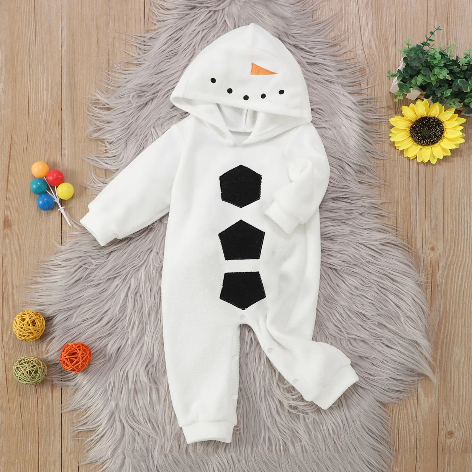 Infant Boys Girls Christmas Costumes Fleece Thick Long Sleeve Romper Cartoon Snowman Cosplay Hooded Jumpsuits For 3 6 12 Months
Infant Boys Girls Christmas Costumes Fleece Thick Long Sleeve Romper Cartoon Snowman Cosplay Hooded Jumpsuits For 3 6 12 Months