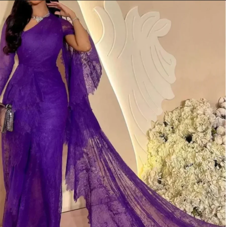 Customized Elegant Saudi Arabia V-Neck Floor-Length Gown Long Dresses Evening Lace Draped Pleat Ruched Tiered
Customized Elegant Saudi Arabia V-Neck Floor-Length Gown Long Dresses Evening Lace Draped Pleat Ruched Tiered