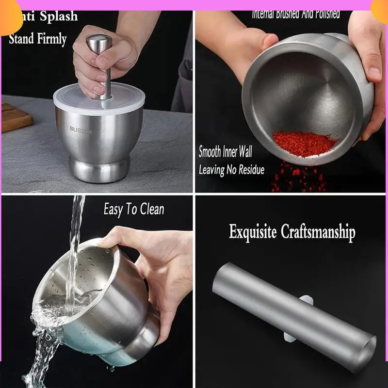 A23P 304 Stainless Steel Masher Solid Garlic Masher Household Grinding Masher Garlic Masher Garlic Mortar Grinding Bowl
A23P 304 Stainless Steel Masher Solid Garlic Masher Household Grinding Masher Garlic Masher Garlic Mortar Grinding Bowl