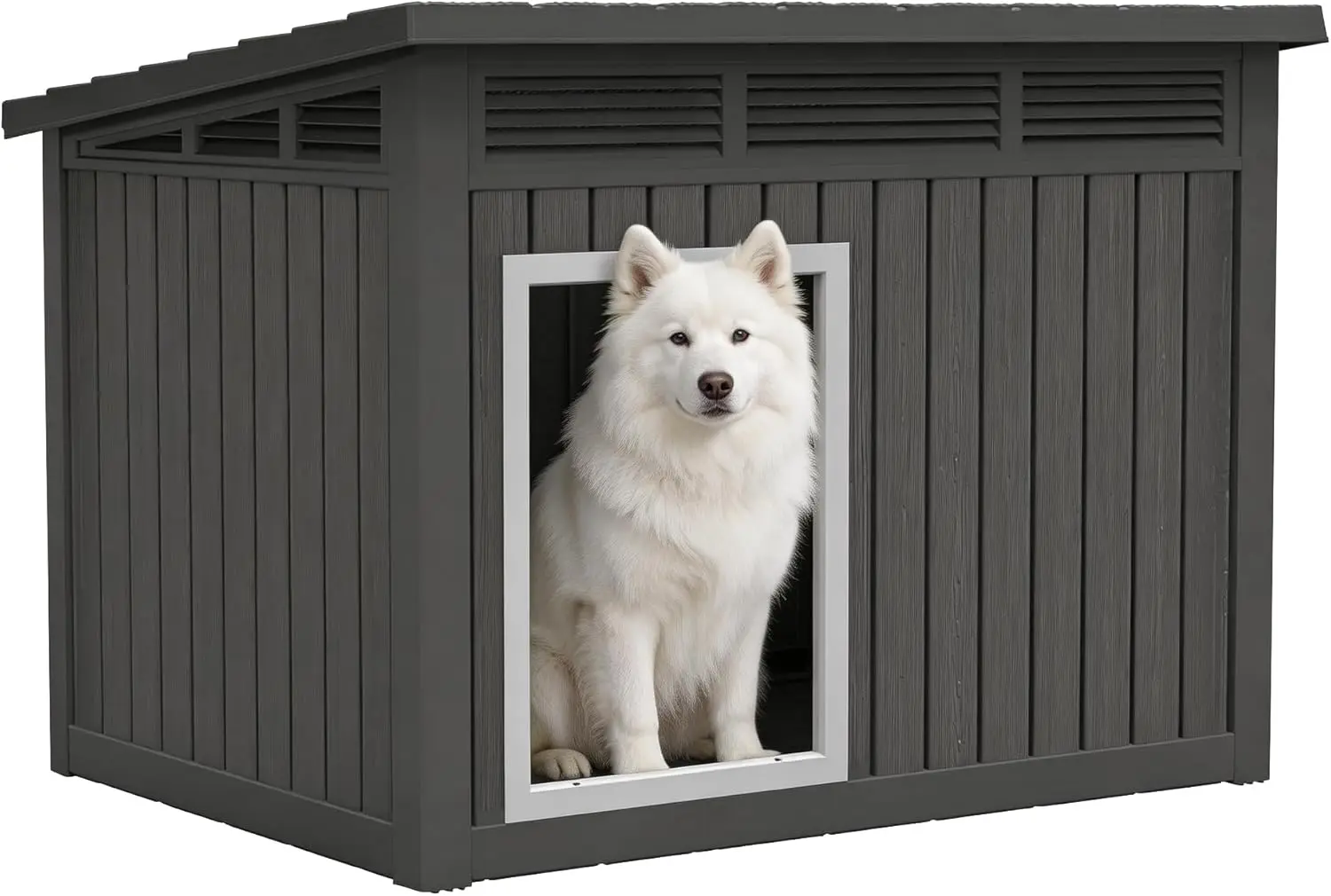 Large Weatherproof Dog House with Removable Roof for Indoor & Outdoor Use - Spacious (42.8" L x 33" W x 31.5" H) Classic Black
Large Weatherproof Dog House with Removable Roof for Indoor & Outdoor Use - Spacious (42.8" L x 33" W x 31.5" H) Classic Black