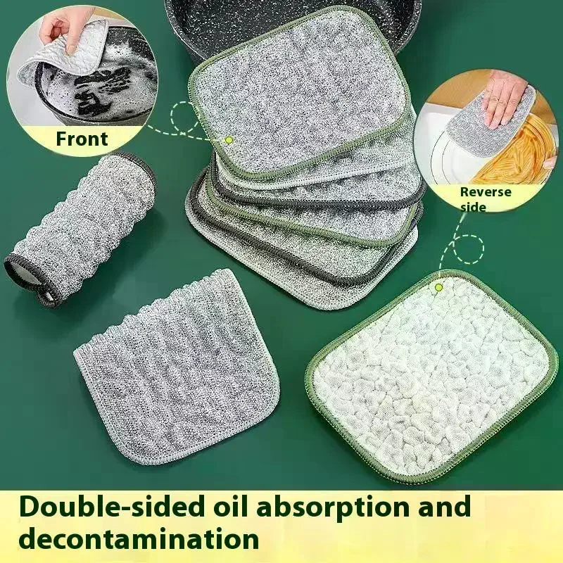 2Pcs Double-side Reusable Washcloth Wiping Rag Steel Wire Washin Cloth Microfiber Dishcloth Non-Stick Oil Kitchen Cleaning Cloth
2Pcs Double-side Reusable Washcloth Wiping Rag Steel Wire Washin Cloth Microfiber Dishcloth Non-Stick Oil Kitchen Cleaning Cloth