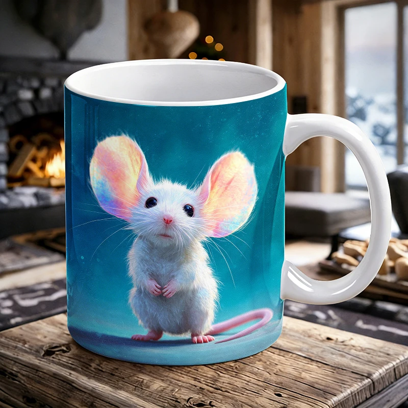 Whimsical White Mouse with Radiant Pink Ears - Fantasy Art printed Mug Coffee Cup Ceramic Cup
Whimsical White Mouse with Radiant Pink Ears - Fantasy Art printed Mug Coffee Cup Ceramic Cup