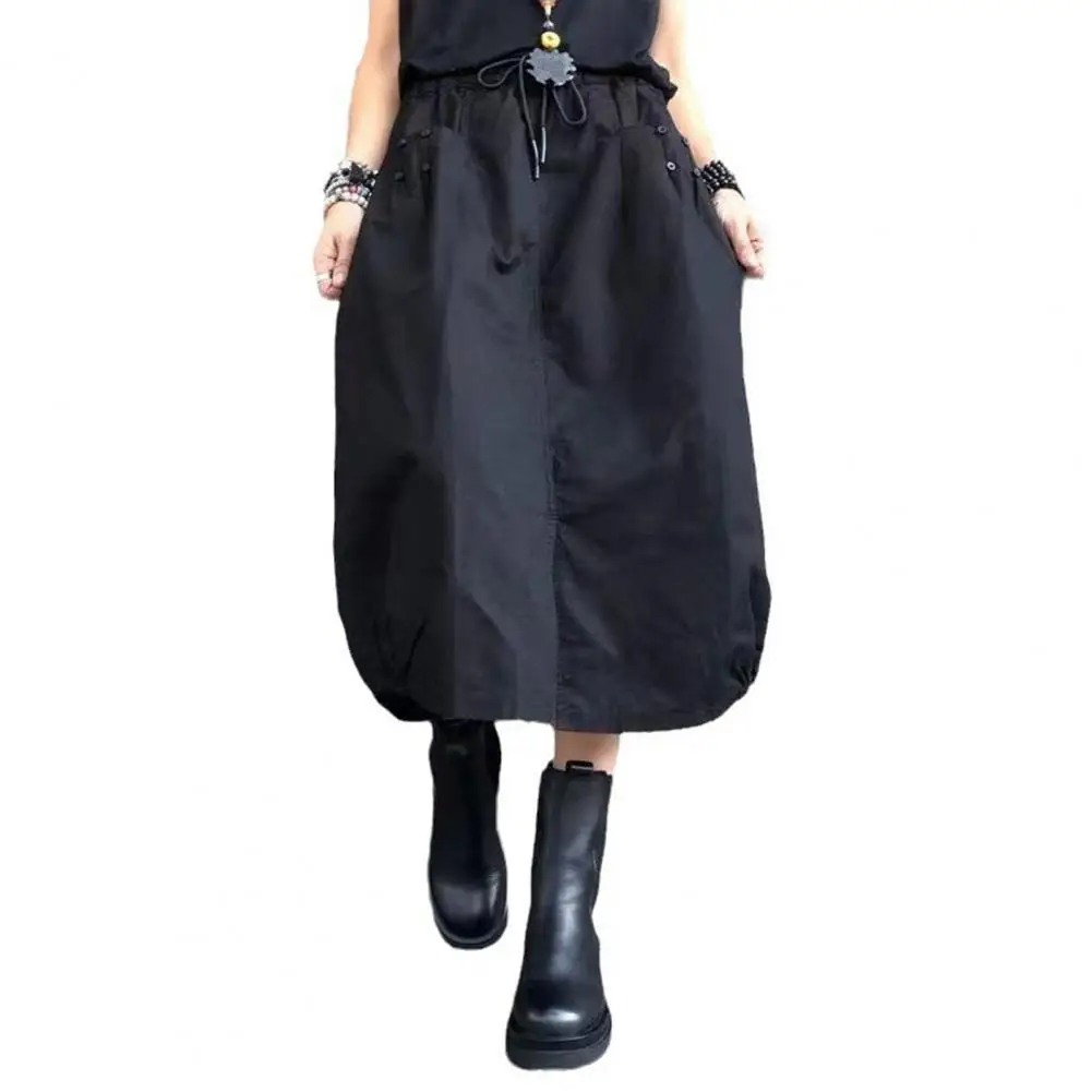 Women Midi Skirt Elegant High Waist Midi Skirt with Pockets for Women A-line Style Work Leisure Skirt Solid Color Elastic
Women Midi Skirt Elegant High Waist Midi Skirt with Pockets for Women A-line Style Work Leisure Skirt Solid Color Elastic