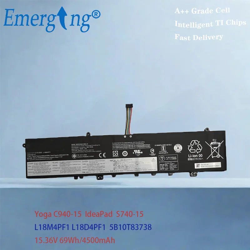 Аккумулятор L18M4PF1 L18D4PF1 для Lenovo IdeaPad S740-15 Yoga C940-15 15.36V 69Wh 4500mAh
Аккумулятор L18M4PF1 L18D4PF1 для Lenovo IdeaPad S740-15 Yoga C940-15 15.36V 69Wh 4500mAh