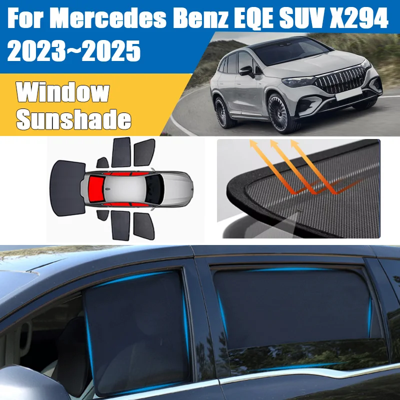 Солнцезащитный козырек для окон автомобиля Mercedes-Benz EQE SUV X294 2023-2025: сетчатая шторка для лобового стекла, блокирующая УФ-лучи, автомобильные аксессуары
Солнцезащитный козырек для окон автомобиля Mercedes-Benz EQE SUV X294 2023-2025: сетчатая шторка для лобового стекла, блокирующая УФ-лучи, автомобильные аксессуары