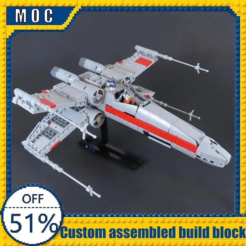730 PCS MOC Sci-Fi Independent Space Fighter Building Blocks Aircraft Model Custom Assembly Educational Toys Boys Display Gifts
730 PCS MOC Sci-Fi Independent Space Fighter Building Blocks Aircraft Model Custom Assembly Educational Toys Boys Display Gifts