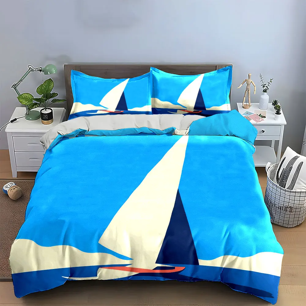 Sailboat Art Decor Set Soft Comfortable Duvet Cover Bedding Set Included 1*Duvet Cover & 2*Pillowcases, gift
Sailboat Art Decor Set Soft Comfortable Duvet Cover Bedding Set Included 1*Duvet Cover & 2*Pillowcases, gift