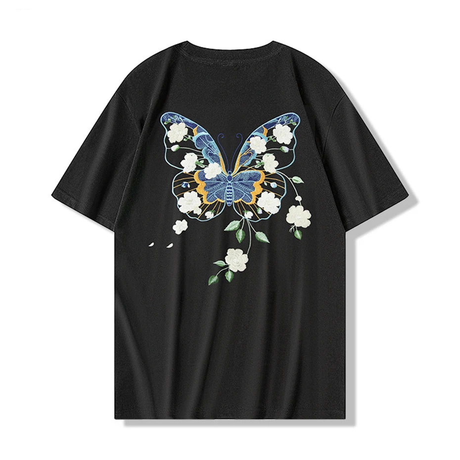 Mens Short Sleeve T-Shirts Harajuku Butterfly Embroidery Tops Tees Men 2025 Summer New Chinese Style Loose Casual Tshirt Unisex
Mens Short Sleeve T-Shirts Harajuku Butterfly Embroidery Tops Tees Men 2025 Summer New Chinese Style Loose Casual Tshirt Unisex