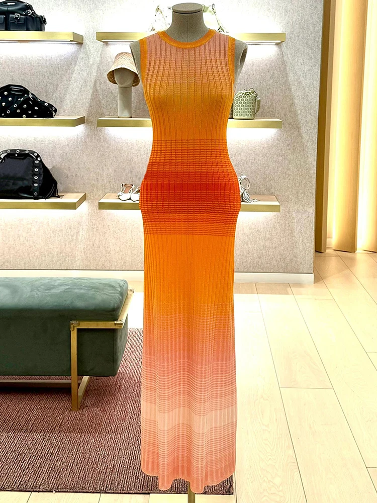 M Home Nan You High End Women's Summer Gradient Stripe Long Knitted Vest Dress Fashionable Commute High Waist Polyester Fiber
M Home Nan You High End Women's Summer Gradient Stripe Long Knitted Vest Dress Fashionable Commute High Waist Polyester Fiber