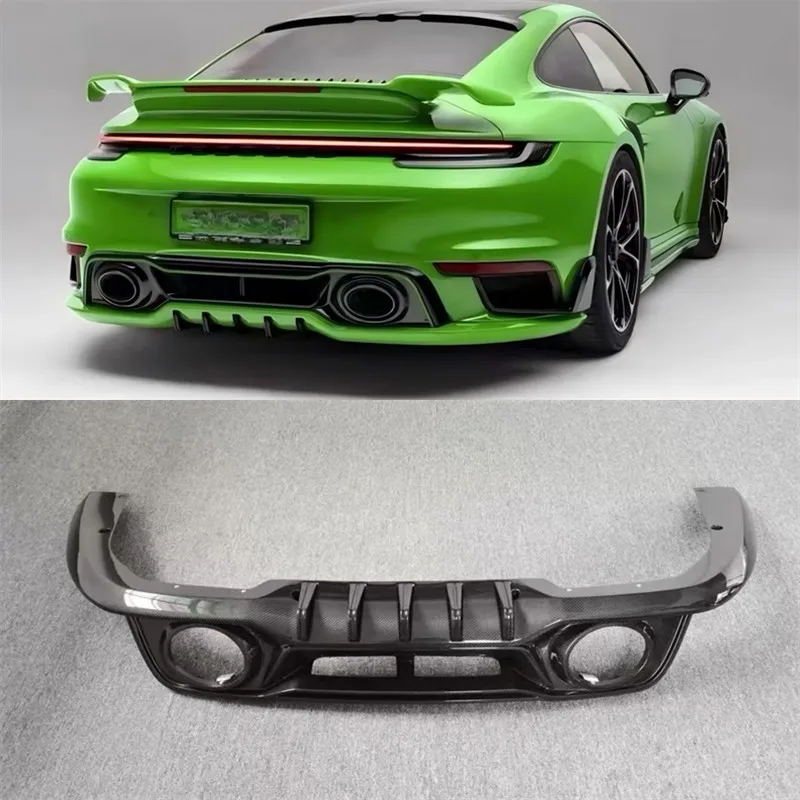 For Porsche 911 992 Turbo Real Dry Carbon Fiber Car Rear Bumper Lip Diffuser Splitters Spoiler Back Car Accessories Body Kit
For Porsche 911 992 Turbo Real Dry Carbon Fiber Car Rear Bumper Lip Diffuser Splitters Spoiler Back Car Accessories Body Kit