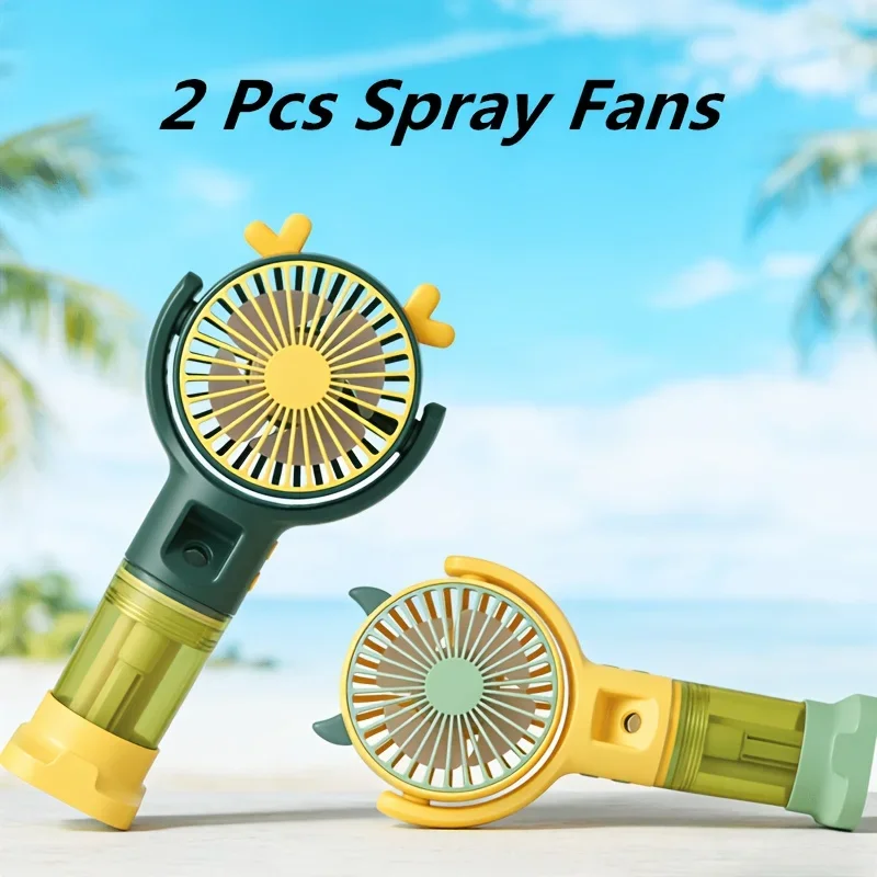DDHOME 2pcs Cartoon Deer Antler/Devil Horn Misting Fan, Desktop USB Rechargeable Fan, Base for Mobile Phone Holder, Portable Handheld H
DDHOME 2pcs Cartoon Deer Antler/Devil Horn Misting Fan, Desktop USB Rechargeable Fan, Base for Mobile Phone Holder, Portable Handheld H