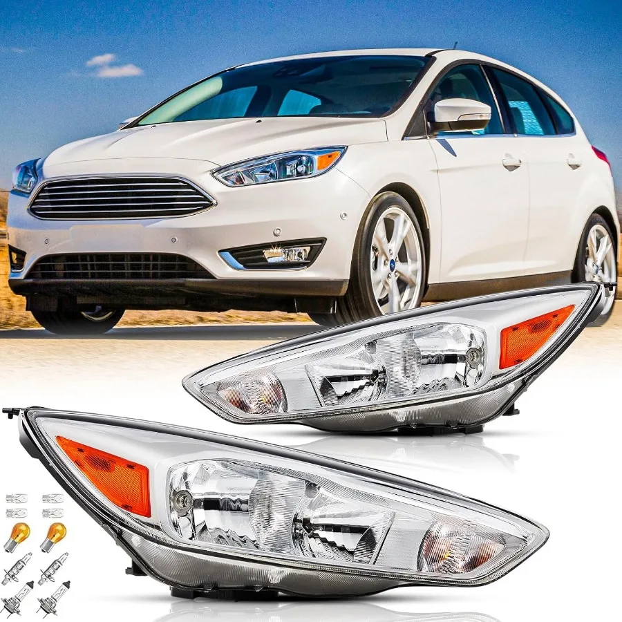Пара фар в сборе с лампочками для 2015-2016 2017 2018 Focus 3-го поколения Facelift S SE ST Галогенные фары Замена фар
Пара фар в сборе с лампочками для 2015-2016 2017 2018 Focus 3-го поколения Facelift S SE ST Галогенные фары Замена фар