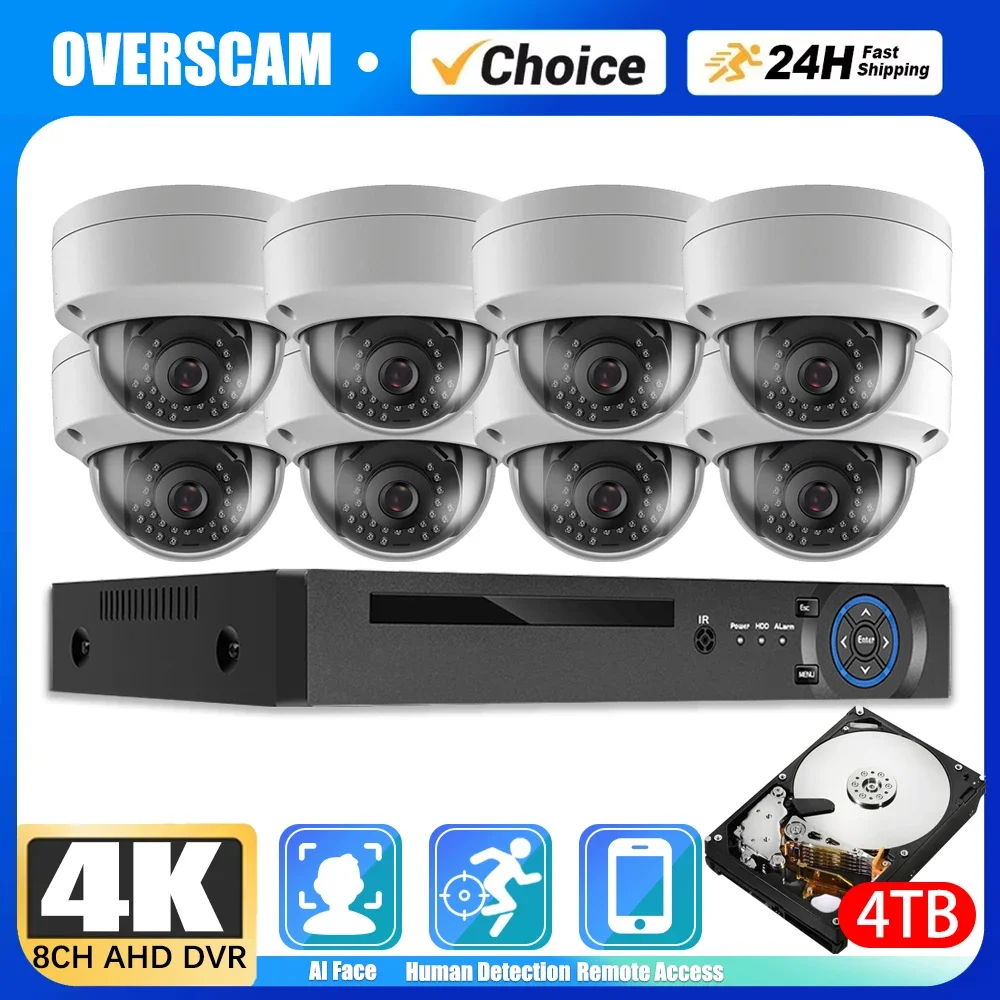 H.265+ Home Security Camera 8CH System Outdoor 8 Channel 4K HD XVI DVR Surveillance CCTV Metal Dome Camera With IR Night Vision
H.265+ Home Security Camera 8CH System Outdoor 8 Channel 4K HD XVI DVR Surveillance CCTV Metal Dome Camera With IR Night Vision