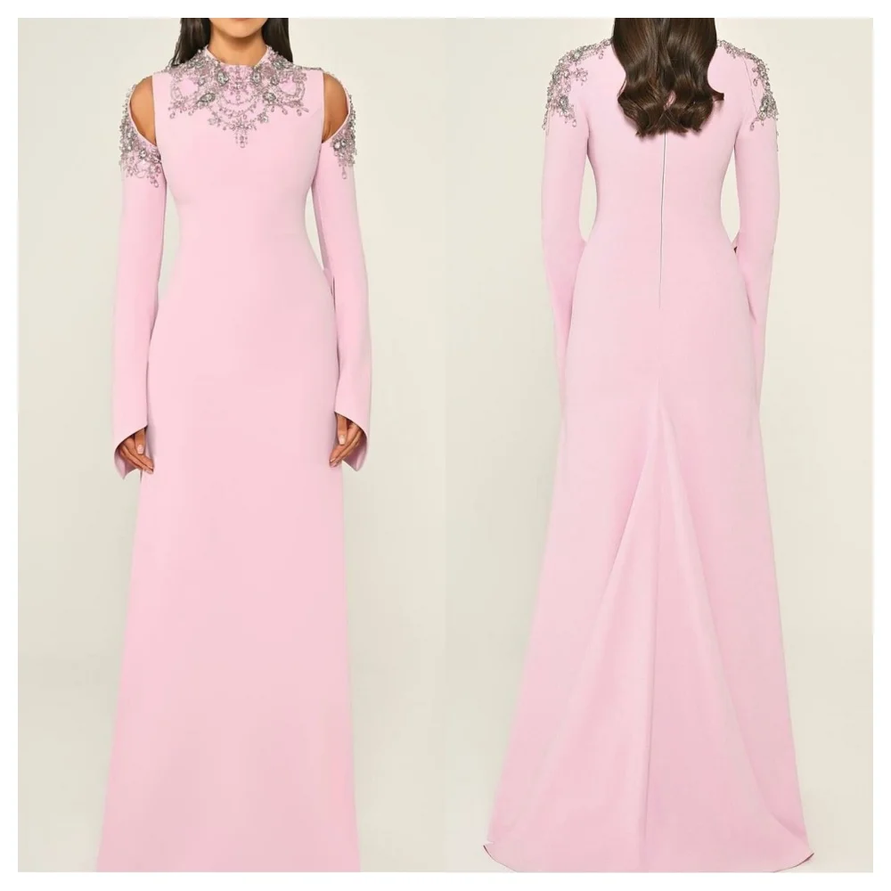 customizedCustomized Formal Pink Jersey Evening Dress Temperament Crew Neck Long Sleeves Party Dress High Quality Straight Celeb
customizedCustomized Formal Pink Jersey Evening Dress Temperament Crew Neck Long Sleeves Party Dress High Quality Straight Celeb