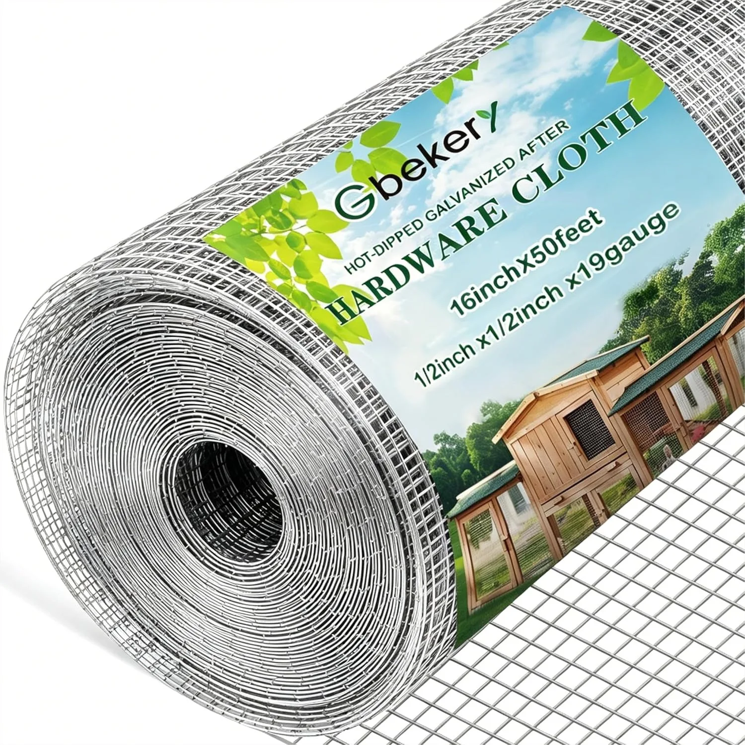 1/2 Inch Hardware Cloth 16in X 50ft 19 Gauge Hot-Dip Galvanized After Welding Chicken Wire Mesh Roll For Garden Plant Fencing Rabbit Cages Snake Fence
1/2 Inch Hardware Cloth 16in X 50ft 19 Gauge Hot-Dip Galvanized After Welding Chicken Wire Mesh Roll For Garden Plant Fencing Rabbit Cages Snake Fence