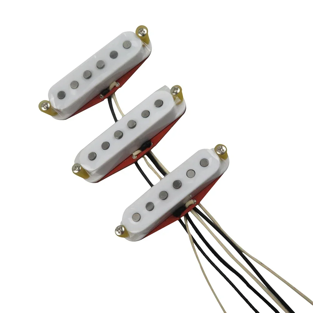 Red Bottom Brass Wire Vintage V69 SSS Single Coil Handwound Alnico 5 Electric Guitar Pickup
Red Bottom Brass Wire Vintage V69 SSS Single Coil Handwound Alnico 5 Electric Guitar Pickup