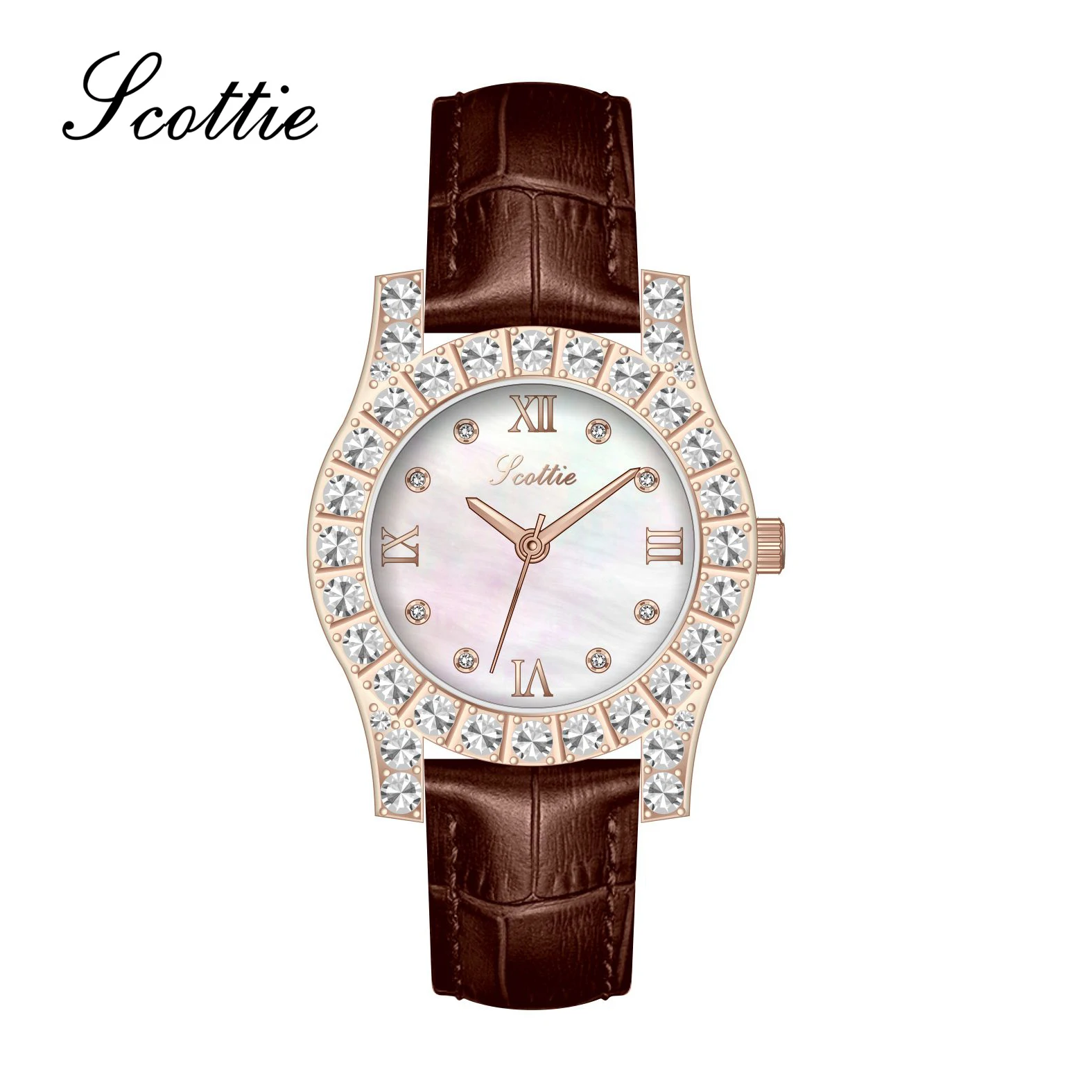 Luxury Shell surface customized exclusive women's watch inlaid Large grain diamond Waterproof 33mm Leather band Quartz watch
Luxury Shell surface customized exclusive women's watch inlaid Large grain diamond Waterproof 33mm Leather band Quartz watch
