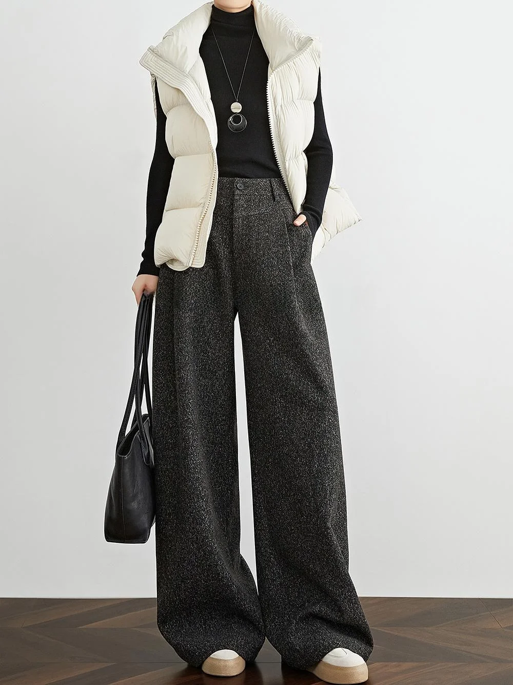 High Waist Straight Leg Wide Leg Pants Women Winter Tall Extended Drapey Woolen Suit Pants Korean Sle Commute Pure Color
High Waist Straight Leg Wide Leg Pants Women Winter Tall Extended Drapey Woolen Suit Pants Korean Sle Commute Pure Color