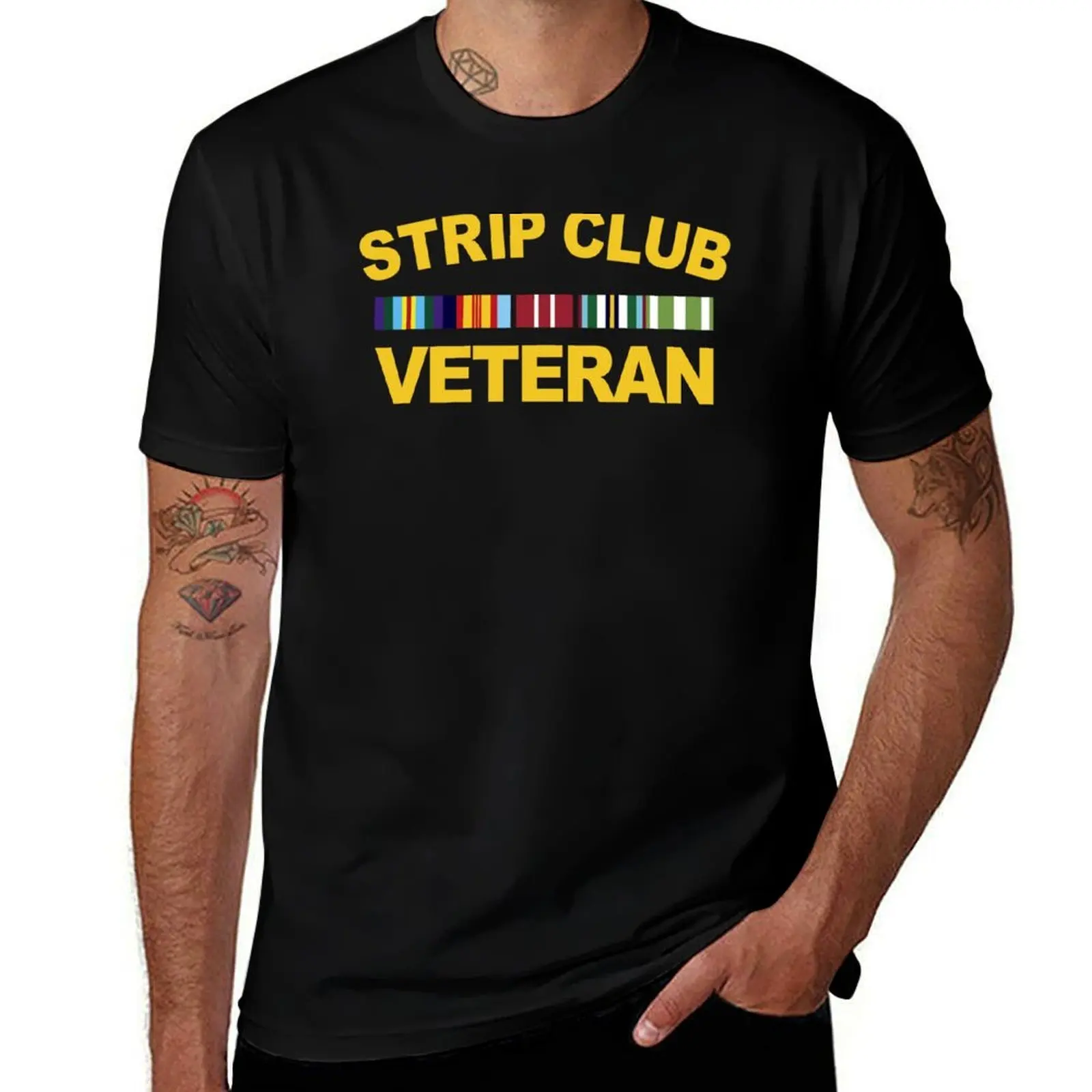 Strip Veteran Club T-Shirt Big Size Simple T-Shirt
Strip Veteran Club T-Shirt Big Size Simple T-Shirt