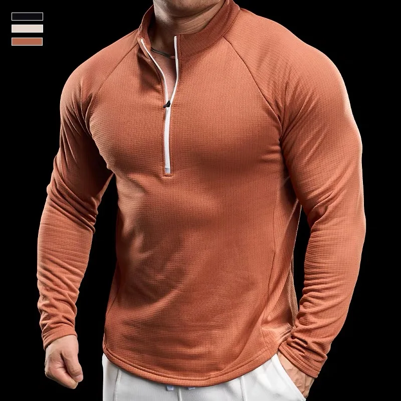 Winter fleece Long Sleeve Men Running Fitness Tshirt elastic Sports Bodybuilding outdoors Training zipper Stand collar Shirts
Winter fleece Long Sleeve Men Running Fitness Tshirt elastic Sports Bodybuilding outdoors Training zipper Stand collar Shirts