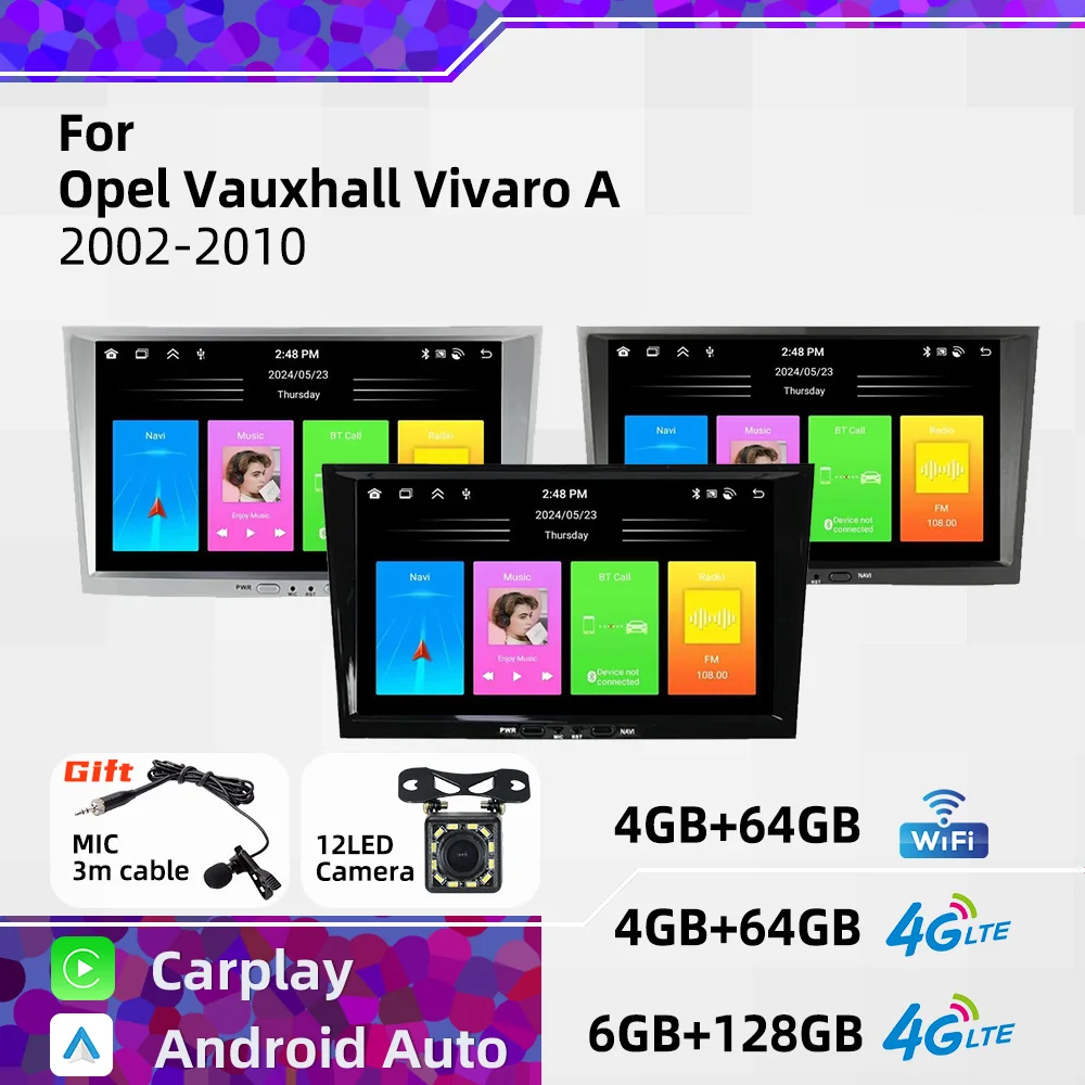 8" Car Multimedia Stereo with Wireless Carplay Android Auto for Opel Vauxhall Vivaro A 2002-2010 2 Din Android Autoradio
8" Car Multimedia Stereo with Wireless Carplay Android Auto for Opel Vauxhall Vivaro A 2002-2010 2 Din Android Autoradio