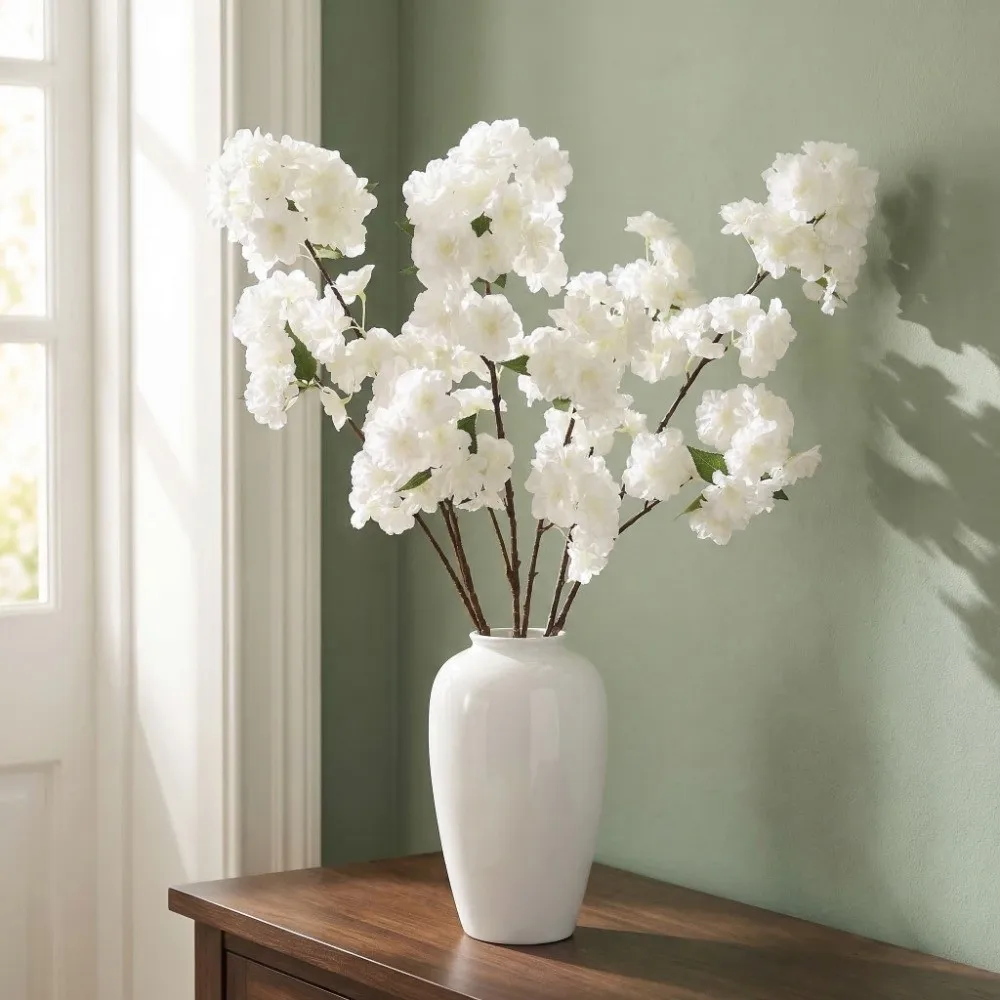 Green Leaves Artificial Cherry Blossom Flower Real Touch Realistic Faux Sakura Flower Branch Luxury Handmade Simulation Floral
Green Leaves Artificial Cherry Blossom Flower Real Touch Realistic Faux Sakura Flower Branch Luxury Handmade Simulation Floral