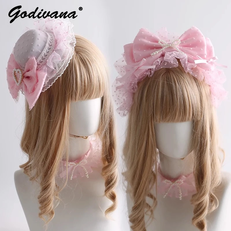 Lolita Hair Accessories Pink Blue Showa Cross Lovers Doll Handmade Hat Clip Girls Sweet Headband Hand Sleeve Cos Headwear
Lolita Hair Accessories Pink Blue Showa Cross Lovers Doll Handmade Hat Clip Girls Sweet Headband Hand Sleeve Cos Headwear