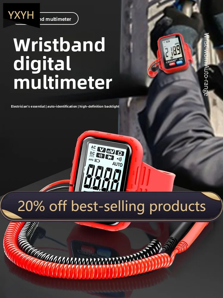 Measurable Resistance Continuity Mini Style Wearable Wrist Strip Wrist-worn Digital Multimeter
Measurable Resistance Continuity Mini Style Wearable Wrist Strip Wrist-worn Digital Multimeter