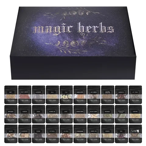 Herb Kit 30 Dried Herbs with Crystal Spoon Magic Witchcraft Toolkit Dried Flower Health Care Tea Plant Extracts
Herb Kit 30 Dried Herbs with Crystal Spoon Magic Witchcraft Toolkit Dried Flower Health Care Tea Plant Extracts