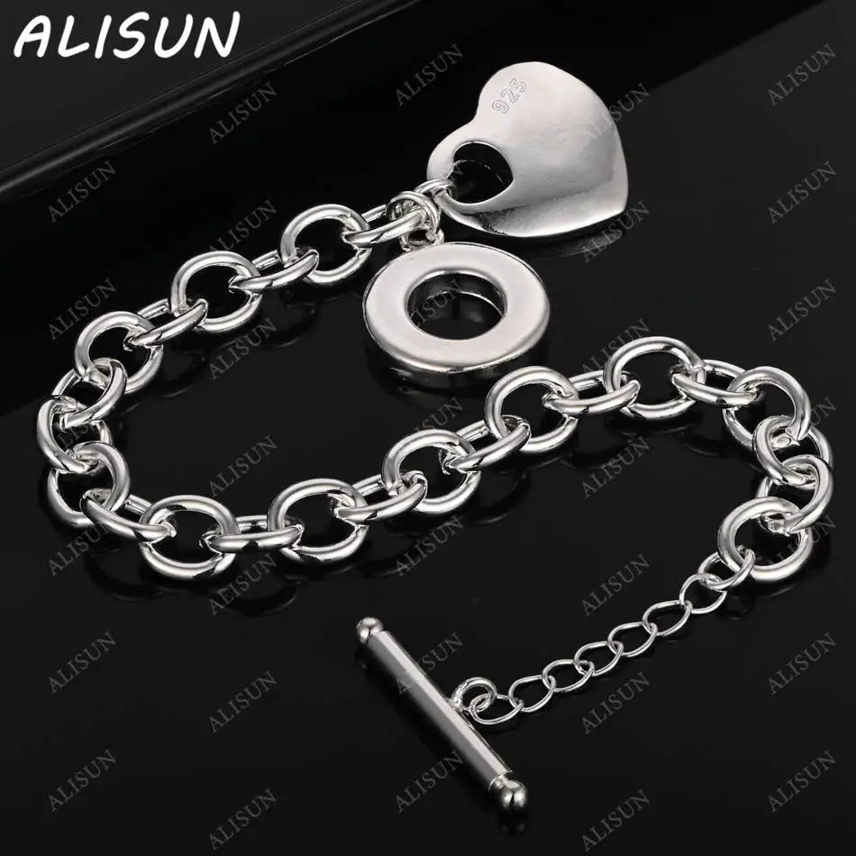 ALISUN 925 Sterling Silver Heart Bracelets For Women Anniversary Gift Popular Wild Fashion Party Jewelry
ALISUN 925 Sterling Silver Heart Bracelets For Women Anniversary Gift Popular Wild Fashion Party Jewelry