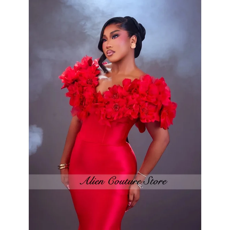 Red Mermaid Prom Dresses Flowers Satin Off Shoulder Evening Formal Party Birthday Gowns Dresses
Red Mermaid Prom Dresses Flowers Satin Off Shoulder Evening Formal Party Birthday Gowns Dresses