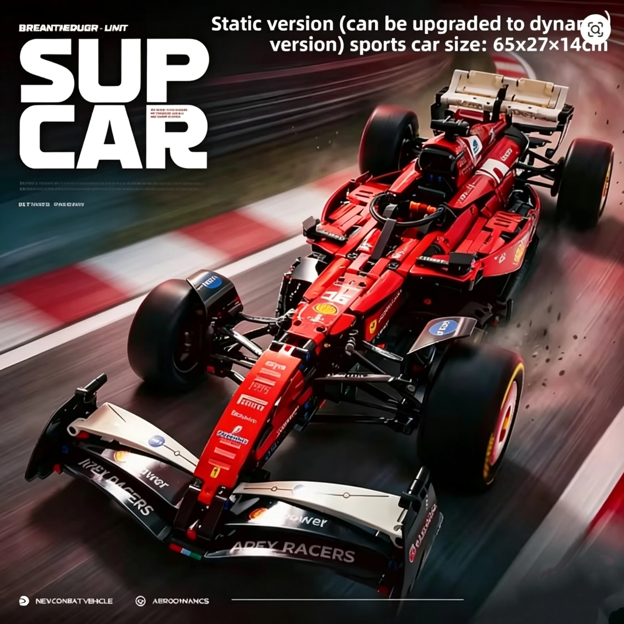 1900+pcs Technology 1:8 Super Racing Car Electroplated Red Paint Body,SF25 Model Mechanical Set Building Block Collect Toy Gift
1900+pcs Technology 1:8 Super Racing Car Electroplated Red Paint Body,SF25 Model Mechanical Set Building Block Collect Toy Gift