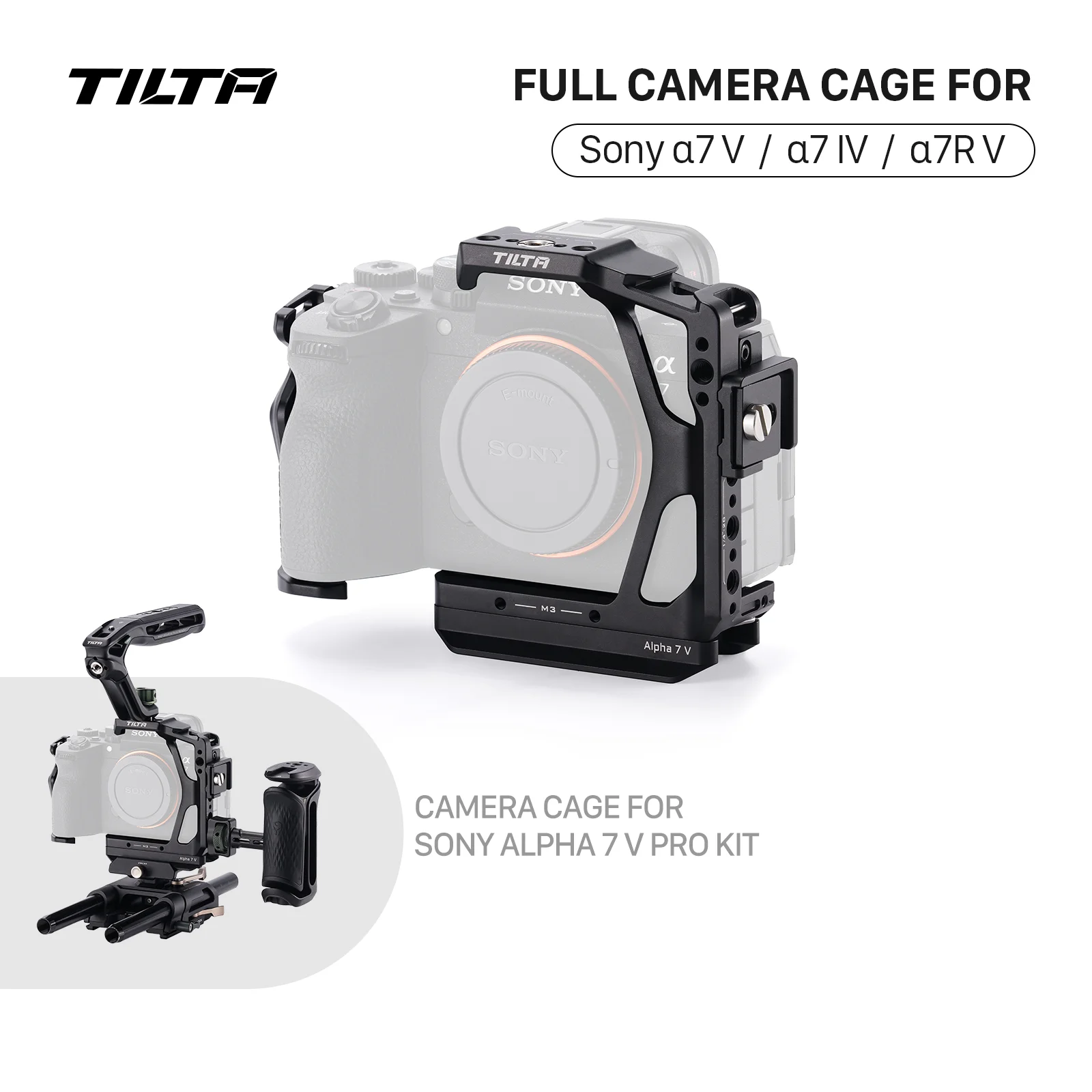 TILTA TA-T100 Full/Half Camera Cage Kit for Sony A7 V A7M5 A7R V with Cable Clamp Xeno Side Handle PD V Mount Battery Plate
TILTA TA-T100 Full/Half Camera Cage Kit for Sony A7 V A7M5 A7R V with Cable Clamp Xeno Side Handle PD V Mount Battery Plate
