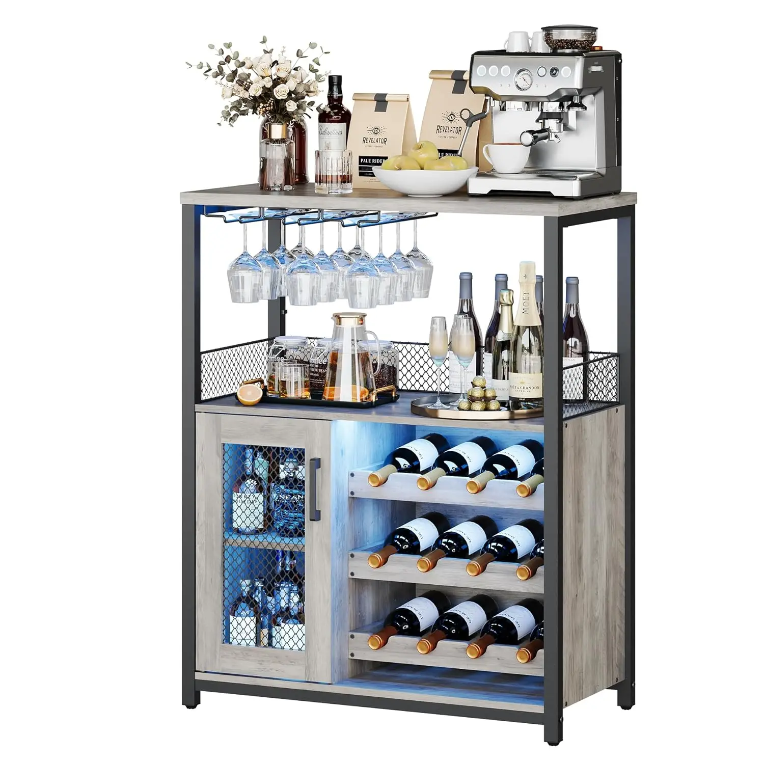 Трехуровневый винный шкаф-бар со съемной винной полкой и выдвижным ящиком, светодиодной подсветкой, домашний бар с держателем для бокалов и сетчатой дверцей, на заказ
Трехуровневый винный шкаф-бар со съемной винной полкой и выдвижным ящиком, светодиодной подсветкой, домашний бар с держателем для бокалов и сетчатой дверцей, на заказ