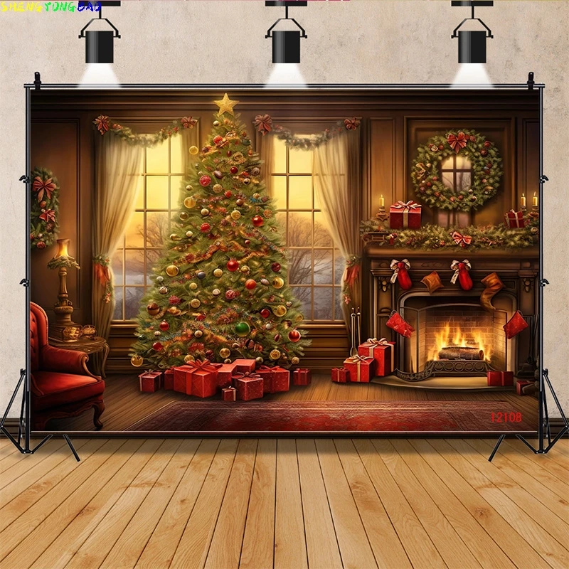 Vinyl Custom Christmas Day Fireplace Photography Backdrops Gift Box Chimneys Snowflake Window Indoor Studio Background WW-30
Vinyl Custom Christmas Day Fireplace Photography Backdrops Gift Box Chimneys Snowflake Window Indoor Studio Background WW-30