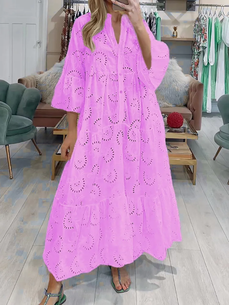 New V Neck Patchwork Simple Party Dress, Women Loungewear Flare Sleeve Chic Maxi Dress, Spring Summer Loose Fashion Ladies Dress
New V Neck Patchwork Simple Party Dress, Women Loungewear Flare Sleeve Chic Maxi Dress, Spring Summer Loose Fashion Ladies Dress