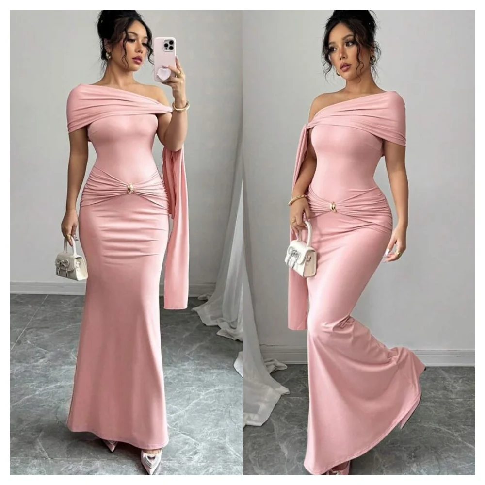 customizedCustomized Mermaid Elegant Pink Jersey Evening Dress Delicate Boat Neck Off the Shoulder Sleeveless Party Dress Soft
customizedCustomized Mermaid Elegant Pink Jersey Evening Dress Delicate Boat Neck Off the Shoulder Sleeveless Party Dress Soft
