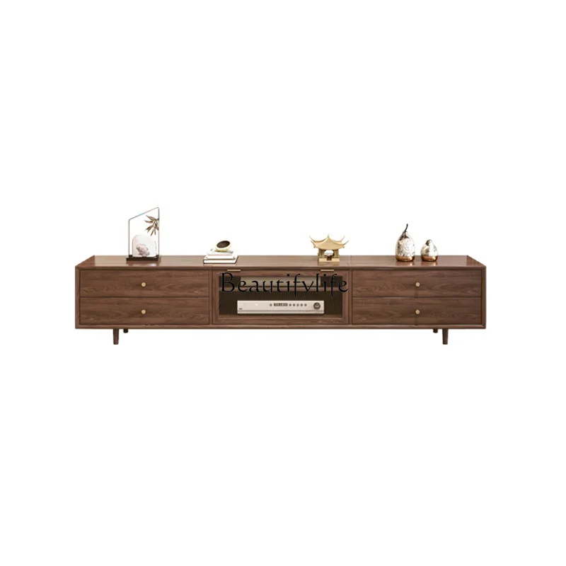 North American black walnut solid wood modern simple living room small apartment TV cabinet
North American black walnut solid wood modern simple living room small apartment TV cabinet