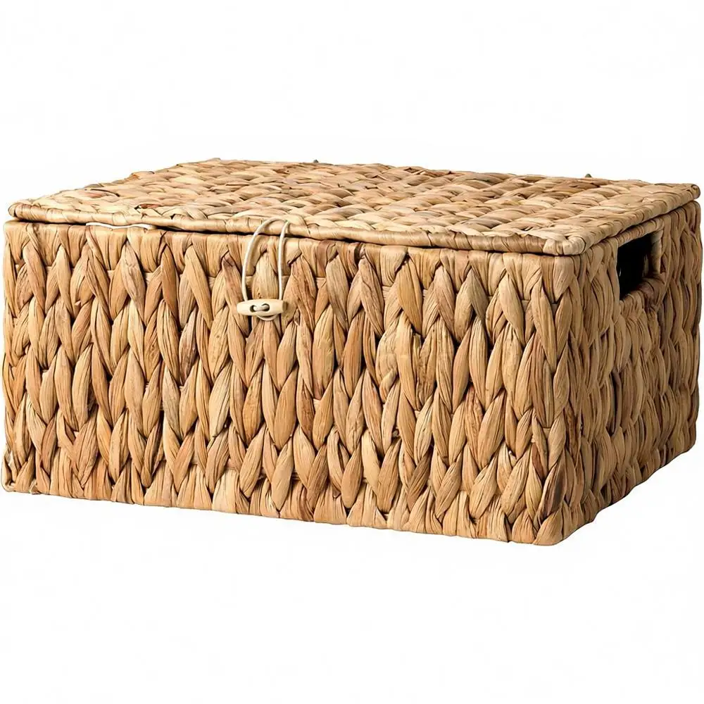 Organic Wicker Storage Basket with Lid and Handles, 1 Pack
Organic Wicker Storage Basket with Lid and Handles, 1 Pack