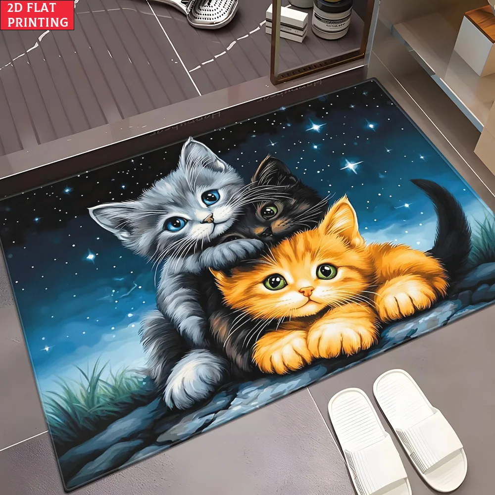 Cute Kitten Doormat - Colorful Cat Floor Mat, Soft Non-Slip Entry Rug, Cute & Cozy Multiple Sizes
Cute Kitten Doormat - Colorful Cat Floor Mat, Soft Non-Slip Entry Rug, Cute & Cozy Multiple Sizes