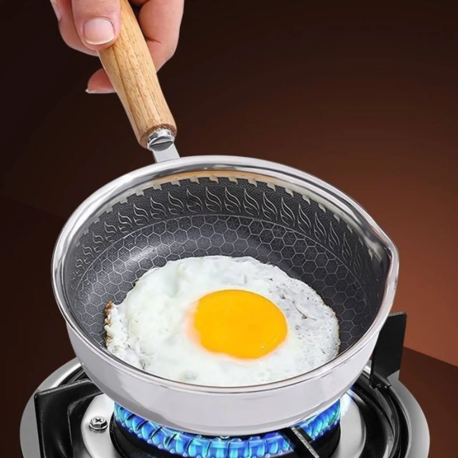 Grid-Textured Non-Stick Pan Thickened Bottom Single Single-Omelet Frying Pan Grid-Textured Skillet Universal Stovetop
Grid-Textured Non-Stick Pan Thickened Bottom Single Single-Omelet Frying Pan Grid-Textured Skillet Universal Stovetop