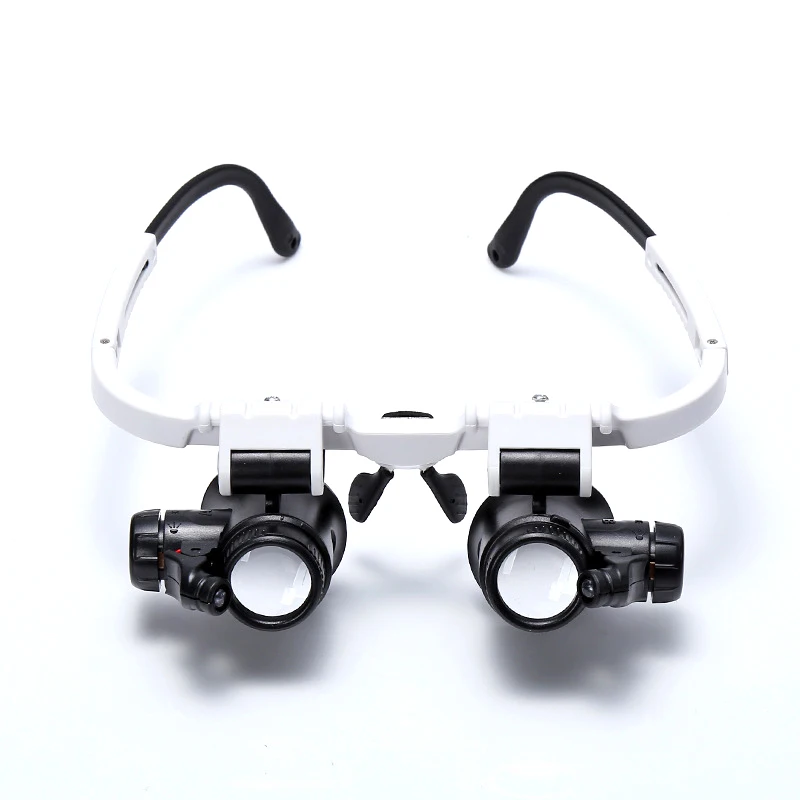A04I 8x 15x 23x Double Eye Loupe Wearing Repair Jeweler Watch Clock Magnifier Illuminated Magnifying Glass with LED Light
A04I 8x 15x 23x Double Eye Loupe Wearing Repair Jeweler Watch Clock Magnifier Illuminated Magnifying Glass with LED Light
