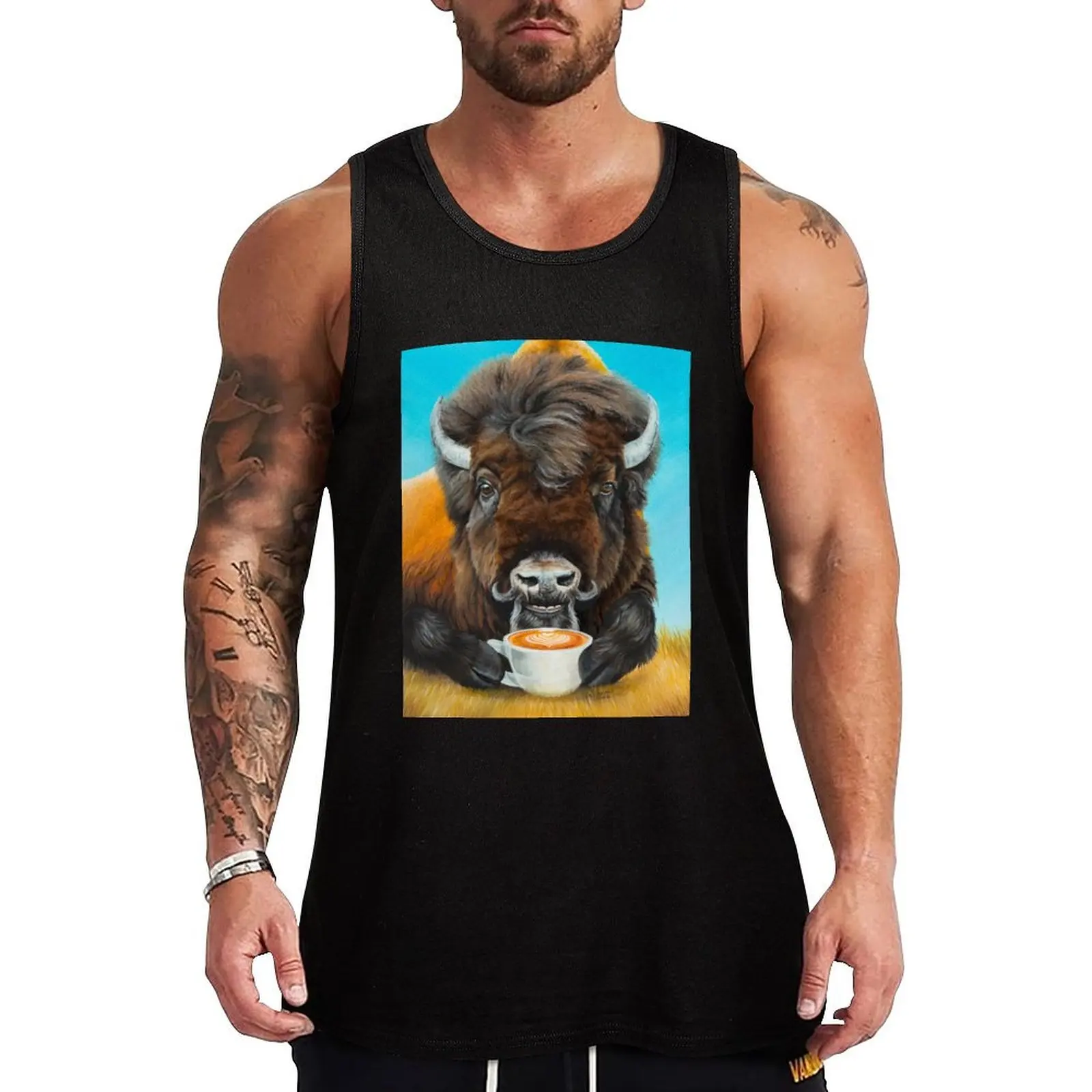 Bison Latte Tank Top Men's clothes luxury style sleeveless man shirts sports t-shirts for men
Bison Latte Tank Top Men's clothes luxury style sleeveless man shirts sports t-shirts for men