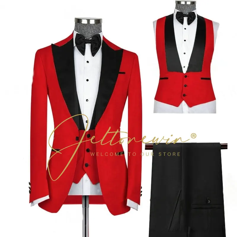 Men Suits 3 Pieces Slim Fit Casual Business Groomsmen Lapel Tuxedos For Formal Wedding(Blazer+Pants+Vest) Groom Wedding Suit
Men Suits 3 Pieces Slim Fit Casual Business Groomsmen Lapel Tuxedos For Formal Wedding(Blazer+Pants+Vest) Groom Wedding Suit