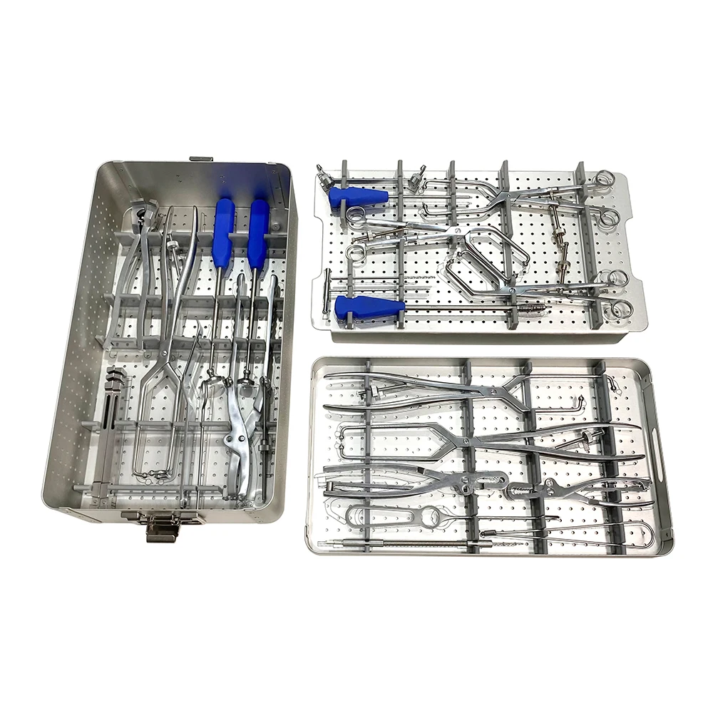 Orthopedic Pelvic Reconstruction Bone Plate set with Sterilization Box Surgical Reconstruction plate Operation instrument
Orthopedic Pelvic Reconstruction Bone Plate set with Sterilization Box Surgical Reconstruction plate Operation instrument