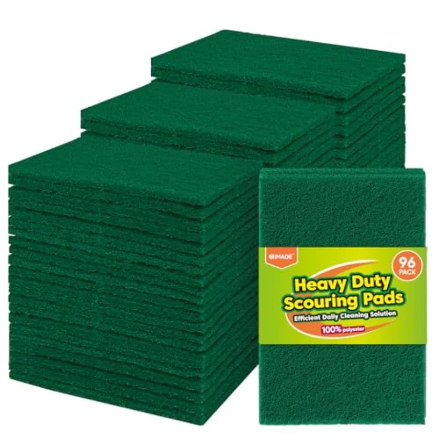 Heavy Duty Scouring Pad, 96Pcs Household Scour Pad for Kitchen, Garage and Outdoors, Reusable Dish Scrubber Pads for Pan and Me
Heavy Duty Scouring Pad, 96Pcs Household Scour Pad for Kitchen, Garage and Outdoors, Reusable Dish Scrubber Pads for Pan and Me